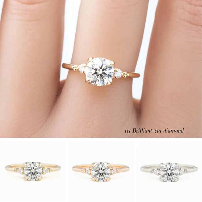 Rings Envero Jewelry Estel Ring Round Brilliant Cut Diamond