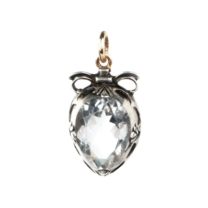 Bell Bird Antiques Necklaces Georgian Era Double Side Rock Crystal Pendant