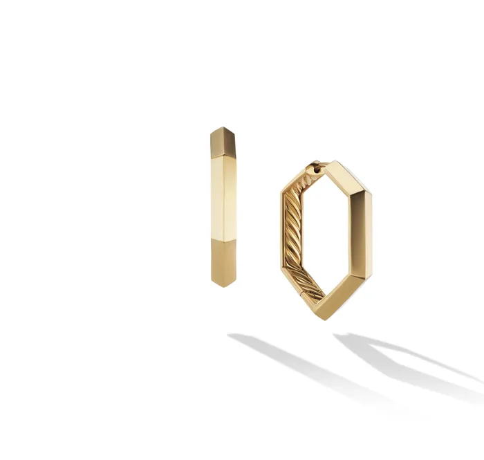 Earrings Carlyle Hoop Earrings in 18K Yellow Gold 26mm David Yurman