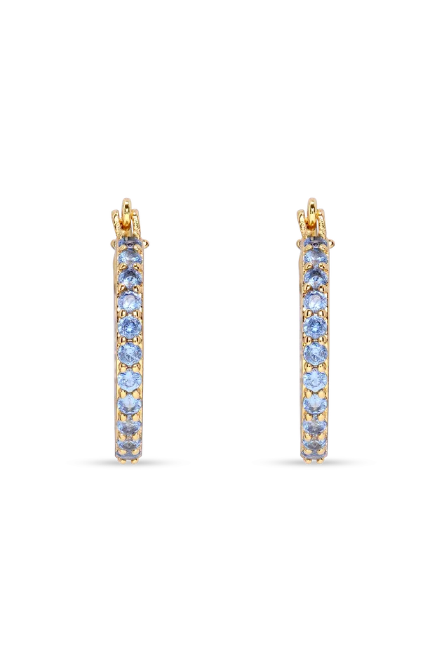 Rings Mini Serena Hoops Adriatic blue Crystal Haze Jewelry