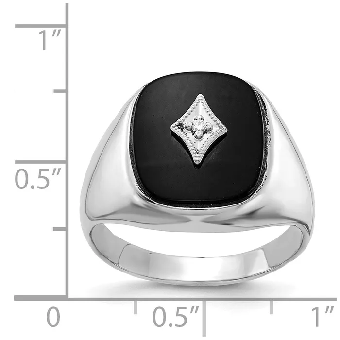 14k White Gold VS Real Diamond mens ring Goldiacom Rings
