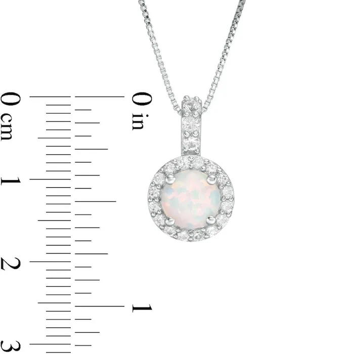 Earrings 70mm LabCreated Opal and White Sapphire Frame Drop Pendant in Sterling Silver Goldia Earrings 70mm LabCreated Opal and White Sapphire Frame Drop Pendant in Sterling Silver Goldia