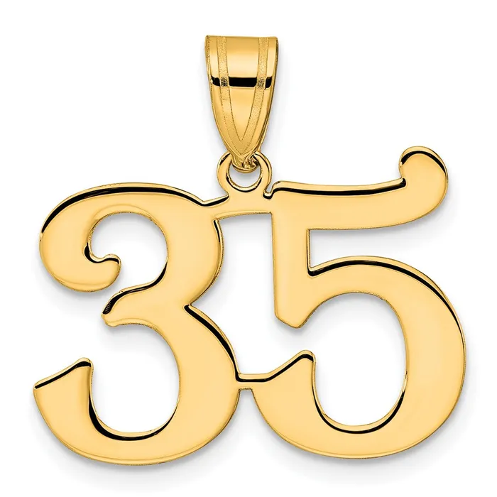 Goldia PreStyled Sets 14k Yellow Gold Polished Number 35 Pendant