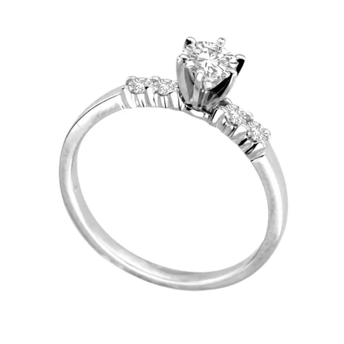 Goldia Rings 050 CT TW Natural Diamond Engagement Ring in Solid 14K White Gold Goldia Rings 050 CT TW Natural Diamond Engagement Ring in Solid 14K White Gold