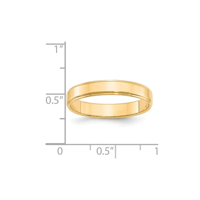 Goldia Rings Solid 18K Yellow Gold 4mm Flat with Step Edge MensWomens Wedding Band Ring Size 115 Goldia Rings Solid 18K Yellow Gold 4mm Flat with Step Edge MensWomens Wedding Band Ring Size 115