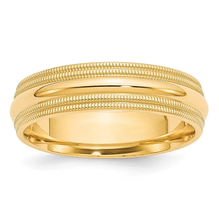 Goldia Solid 10K Yellow Gold 6mm Double Milgrain Comfort Fit MensWomens Wedding Band Ring Size 10 Rings Goldia Solid 10K Yellow Gold 6mm Double Milgrain Comfort Fit MensWomens Wedding Band Ring Size 10 Rings