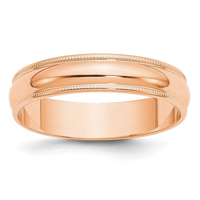 Goldia Solid 10K Yellow Gold Rose Gold 5mm Light Weight Milgrain Half Round MensWomens Wedding Band Ring Size 135 Rings Goldia Solid 10K Yellow Gold Rose Gold 5mm Light Weight Milgrain Half Round MensWomens Wedding Band Ring Size 135 Rings