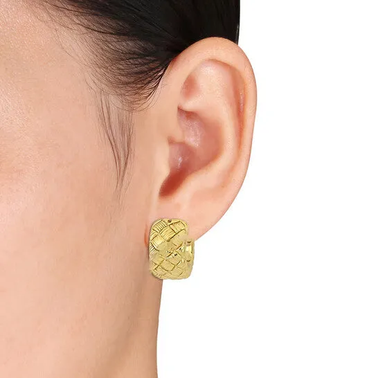 JMS always Earrings Original AMOUR 21mm Latticestyle Hoop Earrings In 14K Yellow Gold JMS always Earrings Original AMOUR 21mm Latticestyle Hoop Earrings In 14K Yellow Gold