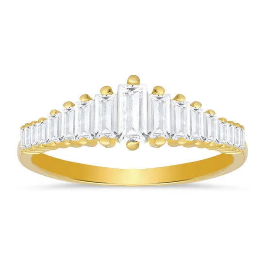 JMS always Rings Original Kylie Harper 14k Yellow Gold Over Silver Art Deco Baguettecut CZ Ring JMS always Rings Original Kylie Harper 14k Yellow Gold Over Silver Art Deco Baguettecut CZ Ring