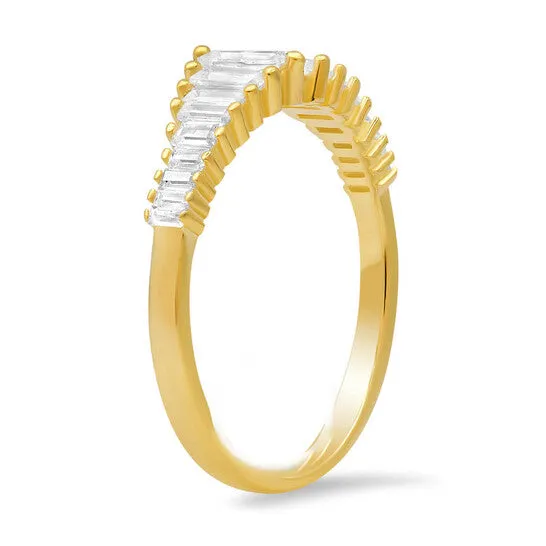 JMS always Rings Original Kylie Harper 14k Yellow Gold Over Silver Art Deco Baguettecut CZ Ring JMS always Rings Original Kylie Harper 14k Yellow Gold Over Silver Art Deco Baguettecut CZ Ring