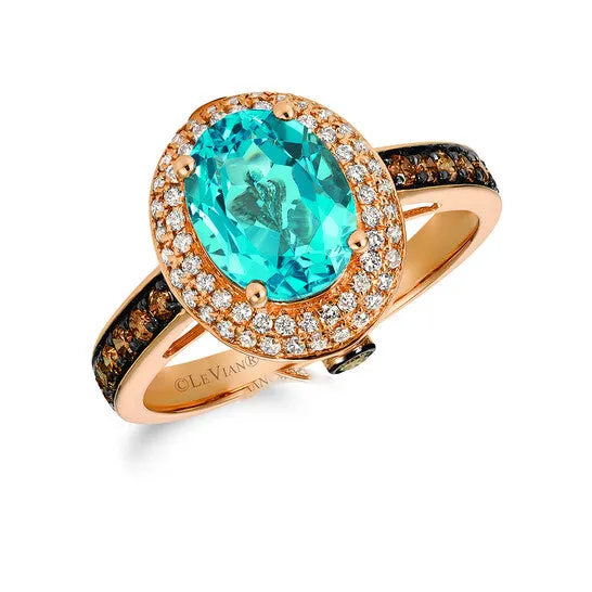 JMS always Rings Original Le Vian Chocolatier Ring Blue Topaz Chocolate Diamonds Vanilla Diamonds set in 14K Strawberry Gold Ring Size 7 LJKR416BTBDD JMS always Rings Original Le Vian Chocolatier Ring Blue Topaz Chocolate Diamonds Vanilla Diamonds set in 14K Strawberry Gold Ring Size 7 LJKR416BTBDD