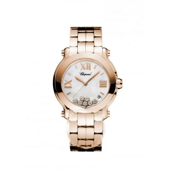 JMS always Watches Original Chopard Mother Of Pearl Dial 18kt Rose Gold Floating Diamonds Ladies Watch 2774725002