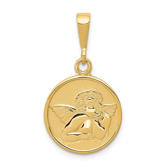 Necklaces 14k Yellow Gold Polished and Satin Raphael Angel Pendant Goldia