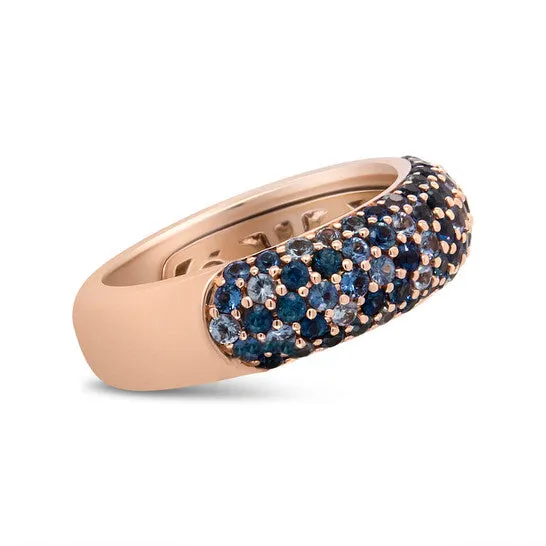 Original Haus of Brilliance 18K Rose Gold Multi Row Blue Sapphire Domed Top Band Ring Ring Size 7 JMS always Rings Original Haus of Brilliance 18K Rose Gold Multi Row Blue Sapphire Domed Top Band Ring Ring Size 7 JMS always Rings