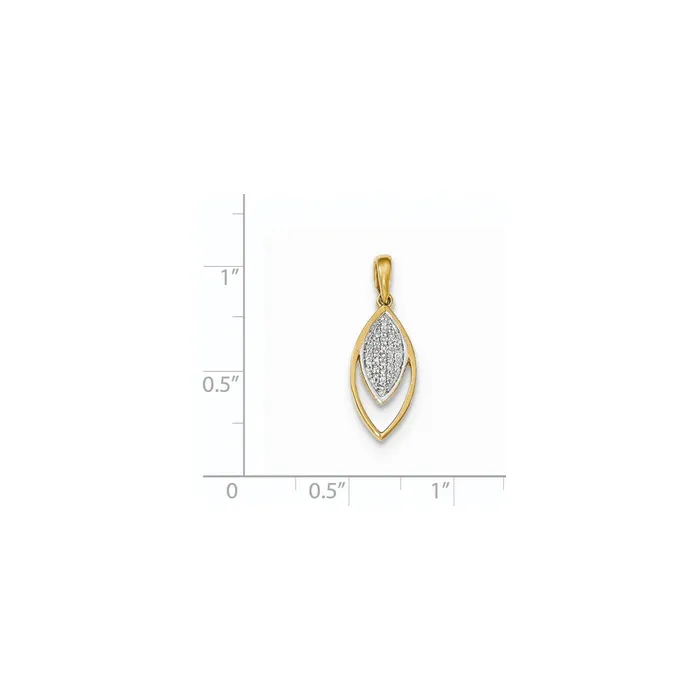 PreStyled Sets 14K Yellow Gold Real Diamond Pendant Goldia
