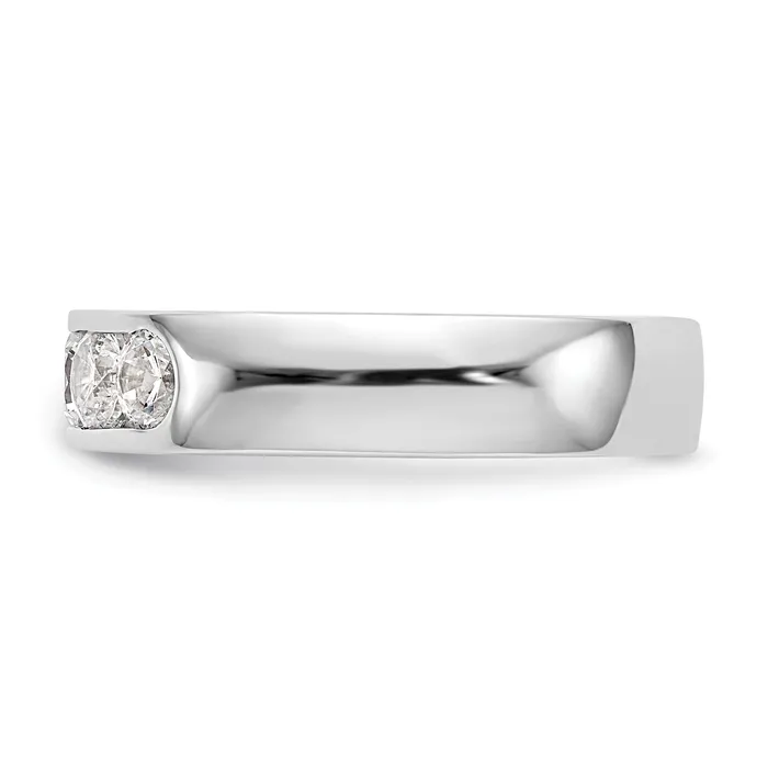 Rings Goldia 100ct CZ Solid Real 14K White Gold 537mm Stone Channel Wedding Band Ring