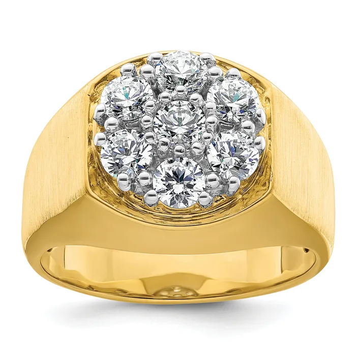 Rings Goldia 14k TwoTone 1 38 Ct Lab Grown Diamond VSSI G Mens Cluster Ring Rings Goldia 14k TwoTone 1 38 Ct Lab Grown Diamond VSSI G Mens Cluster Ring