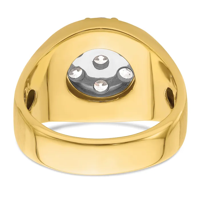 Rings Goldia 14k TwoTone 1 38 Ct Lab Grown Diamond VSSI G Mens Cluster Ring