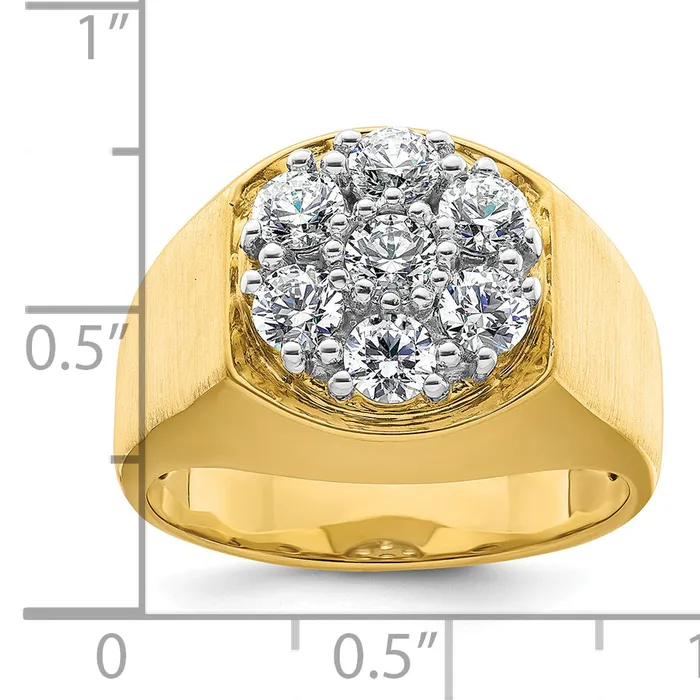 Rings Goldia 14k TwoTone 1 38 Ct Lab Grown Diamond VSSI G Mens Cluster Ring