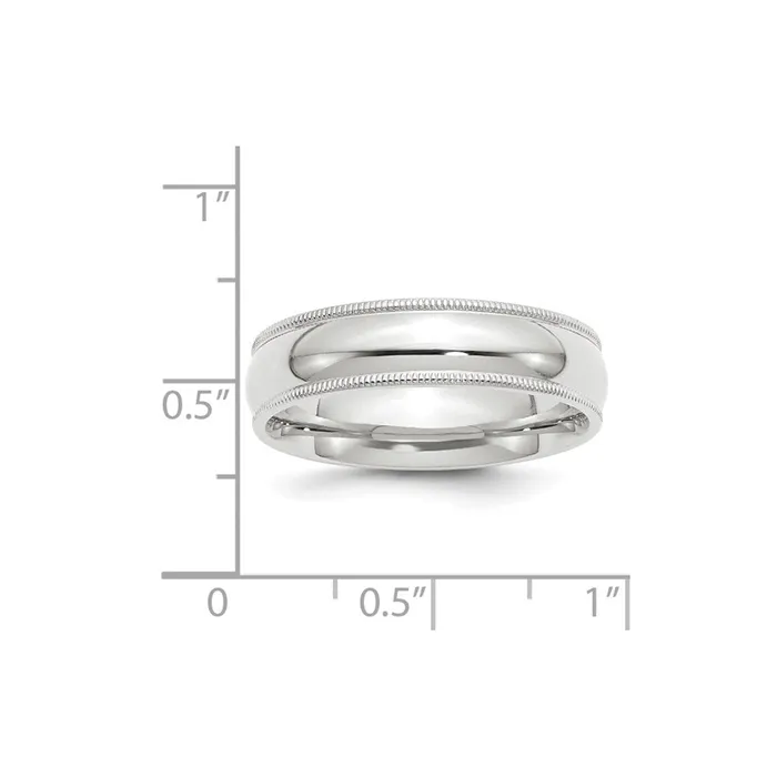 Rings Goldia Solid 10K White Gold 6mm Milgrain Comfort Fit MensWomens Wedding Band Ring Size 12 Rings Goldia Solid 10K White Gold 6mm Milgrain Comfort Fit MensWomens Wedding Band Ring Size 12