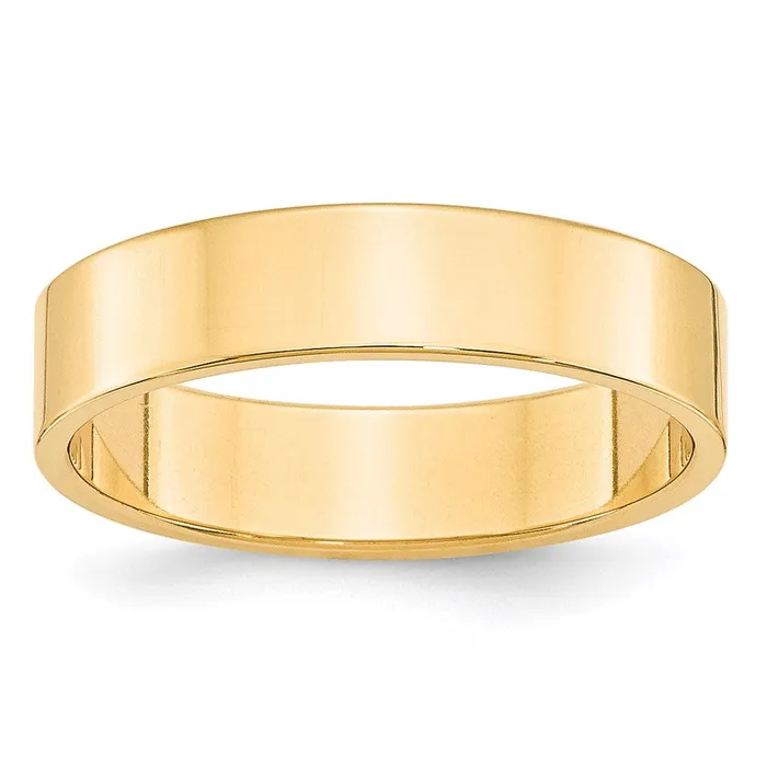 Rings Goldia Solid 10K Yellow Gold 5mm Light Weight Flat MensWomens Wedding Band Ring Size 125 Rings Goldia Solid 10K Yellow Gold 5mm Light Weight Flat MensWomens Wedding Band Ring Size 125