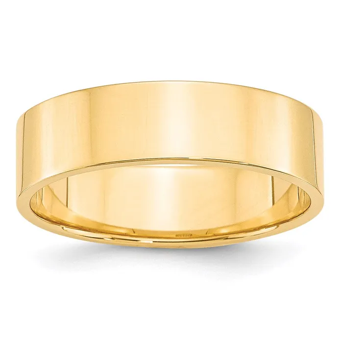 Rings Goldia Solid 10K Yellow Gold 6mm Light Weight Flat MensWomens Wedding Band Ring Size 10 Rings Goldia Solid 10K Yellow Gold 6mm Light Weight Flat MensWomens Wedding Band Ring Size 10