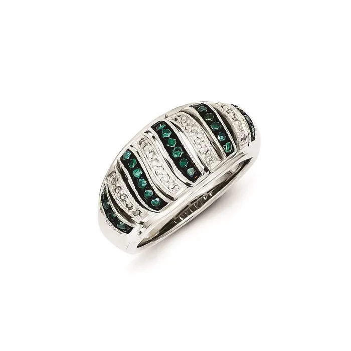 Rings Goldia Sterling Silver Blue Diamond Fancy Swirl Design Ring