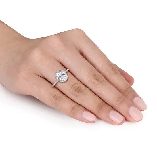 Rings JMS always Original Amour 13 CT TW Oval and RoundCut Diamond Ring in 14k White Gold Rings JMS always Original Amour 13 CT TW Oval and RoundCut Diamond Ring in 14k White Gold