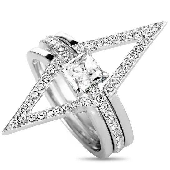 Rings Original Swarovski Funk Rhodium Plated Crystal Three Ring Set JMS always Rings Original Swarovski Funk Rhodium Plated Crystal Three Ring Set JMS always