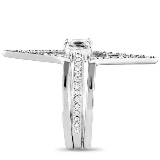 Rings Original Swarovski Funk Rhodium Plated Crystal Three Ring Set JMS always Rings Original Swarovski Funk Rhodium Plated Crystal Three Ring Set JMS always
