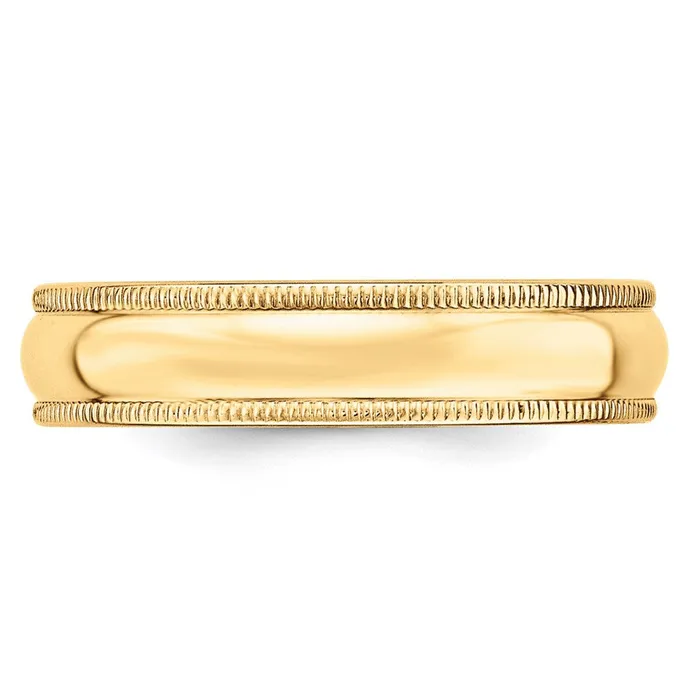 Solid 10K Yellow Gold 5mm Light Weight Milgrain Half Round MensWomens Wedding Band Ring Size 135 Goldia Rings Solid 10K Yellow Gold 5mm Light Weight Milgrain Half Round MensWomens Wedding Band Ring Size 135 Goldia Rings