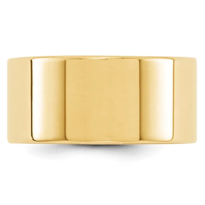 Solid 14K Yellow Gold 10mm Light Weight Flat MensWomens Wedding Band Ring Size 85 Goldia Rings Solid 14K Yellow Gold 10mm Light Weight Flat MensWomens Wedding Band Ring Size 85 Goldia Rings
