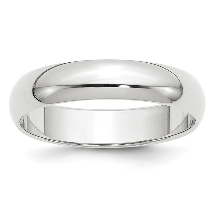 Solid 18K Yellow Gold White Gold 5mm HalfRound MensWomens Wedding Band Ring Size 75 Goldia Rings Solid 18K Yellow Gold White Gold 5mm HalfRound MensWomens Wedding Band Ring Size 75 Goldia Rings