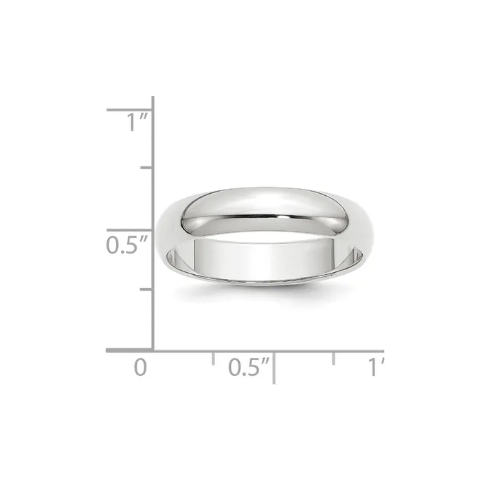 Solid 18K Yellow Gold White Gold 5mm HalfRound MensWomens Wedding Band Ring Size 75 Goldia Rings Solid 18K Yellow Gold White Gold 5mm HalfRound MensWomens Wedding Band Ring Size 75 Goldia Rings