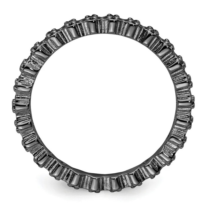 Sterling Silver Stackable Expressions Diamond Blackplated Ring Goldia Rings