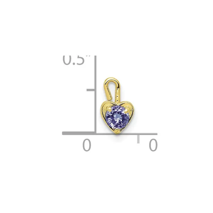 10ky June Synthetic Birthstone Heart Charm TreasureFineJewelers Charm Necklaces