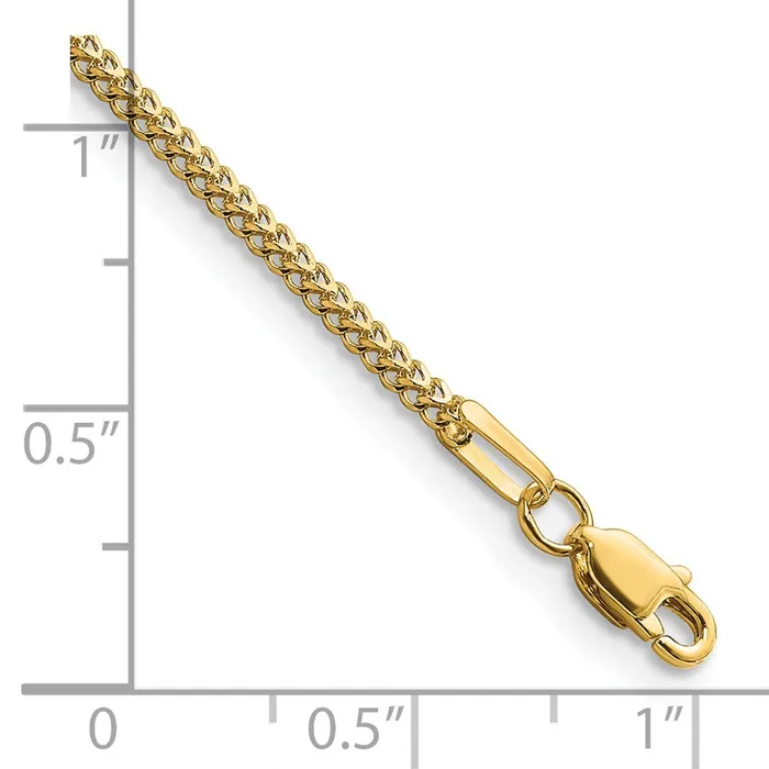 14K 8 inch 13mm Franco with Lobster Clasp Bracelet TreasureFineJewelers Bracelets