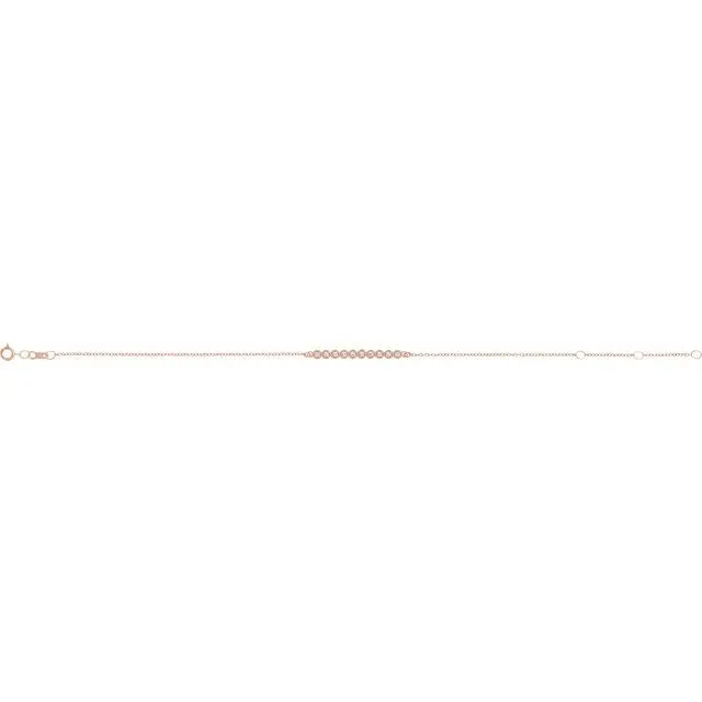 14K Rose 18 CTW Diamond Bar 6 127 12 Bracelet TreasureFineJewelers Bracelets