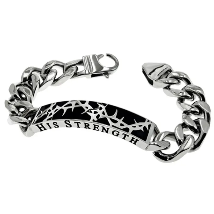 Bracelets Crown of Thorns Bracelet PHILIPPIANS 413 Stainless Steel Curb Chain North Arrow Shop Bracelets Crown of Thorns Bracelet PHILIPPIANS 413 Stainless Steel Curb Chain North Arrow Shop