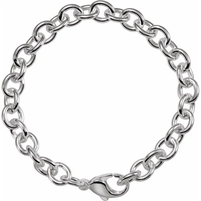 Bracelets Sterling Silver 775 mm Cable 85 Bracelet TreasureFineJewelers