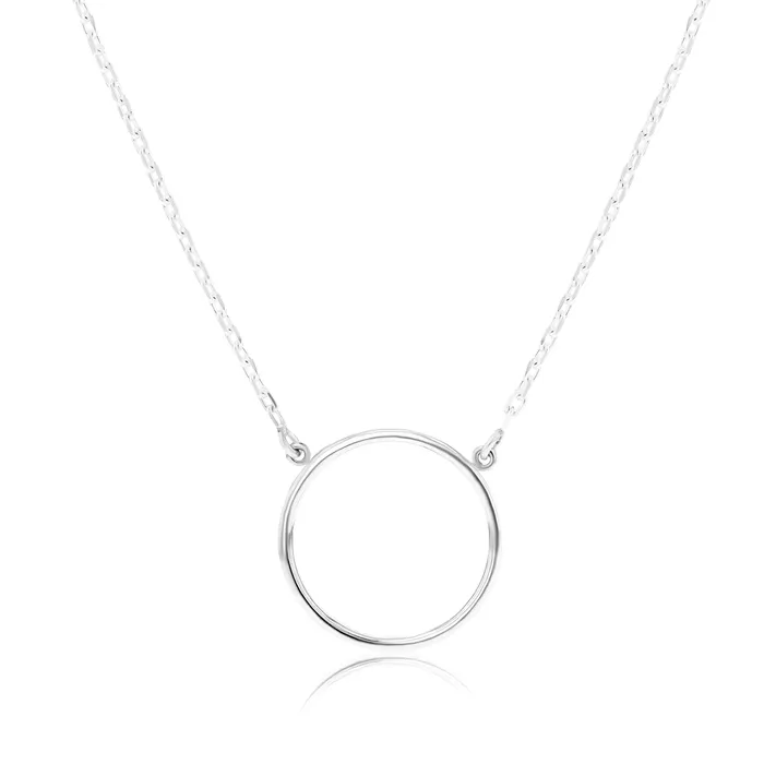 Ema Jewels Earrings Equator Circle Necklace and Elpis Crystal Sterling Silver Earrings SET