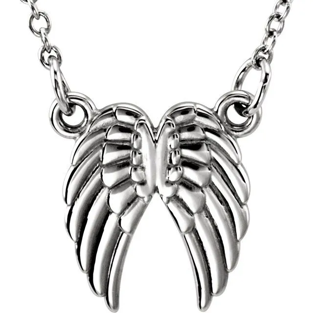Sterling Silver Angel Wings 1618 Necklace TreasureFineJewelers Necklaces