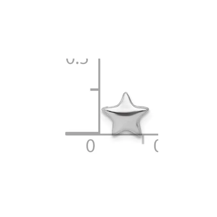Sterling Silver Rhodium plated Star Slide Charm TreasureFineJewelers Rings