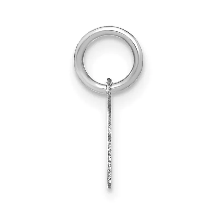 Sterling Silver Rhodiumplated Upper case Letter F Initial Charm TreasureFineJewelers Necklaces