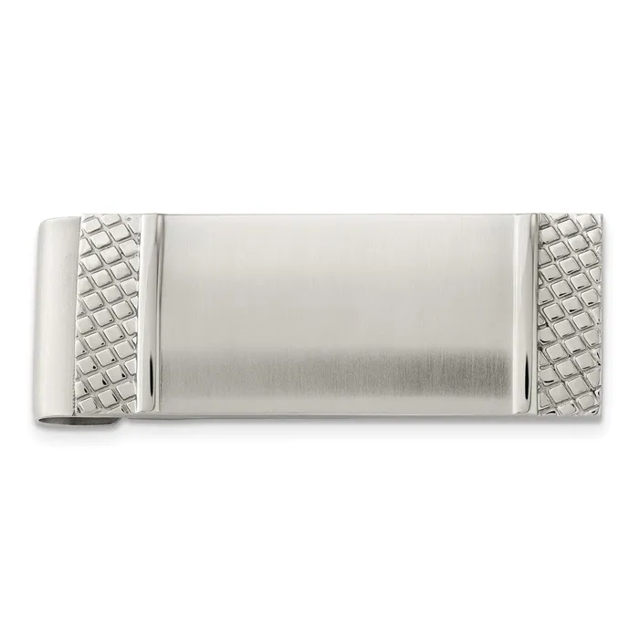TreasureFineJewelers Bracelets Chisel Stainless Steel Brushed and Textured Money Clip TreasureFineJewelers Bracelets Chisel Stainless Steel Brushed and Textured Money Clip