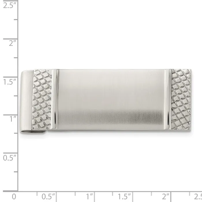 TreasureFineJewelers Bracelets Chisel Stainless Steel Brushed and Textured Money Clip