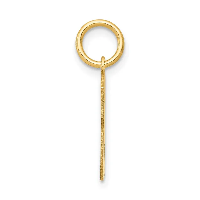 TreasureFineJewelers Charm Necklaces 14k Small Satin Number 3 Charm