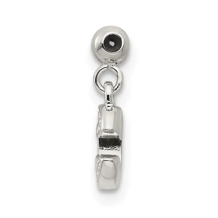 TreasureFineJewelers Memento Sterling Silver Letter C Dangle Initial Charm Necklaces