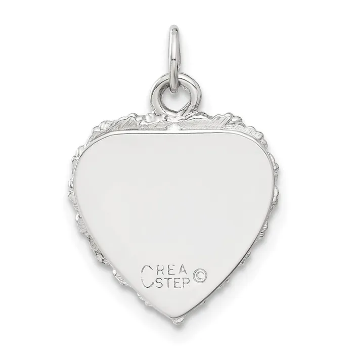 TreasureFineJewelers Necklaces Sterling Silver DC To My Maid of Honor Heart Disc Charm