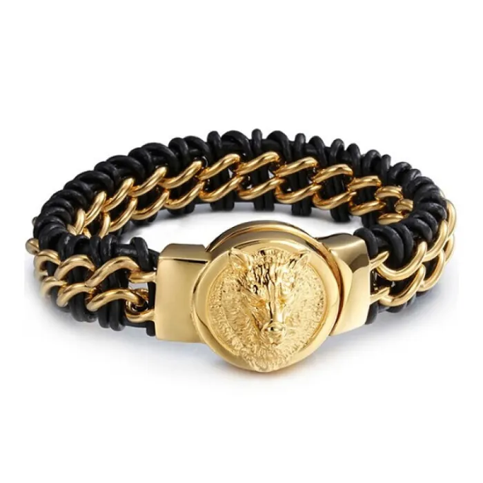 Animal Gold Bracelet Wolf Stuff Bracelets